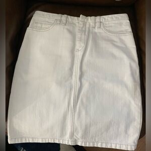 Club Monaco Off White Denim Skirt 100% Cotton